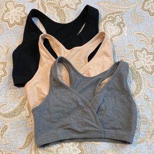 Cayke 3-pack racerback maternity/nursing bras L